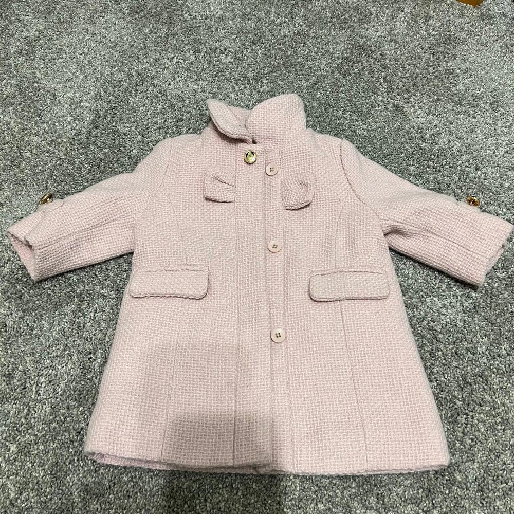 Edgehill Baby Girl's Pink Tweed Peacoat size 9 Months